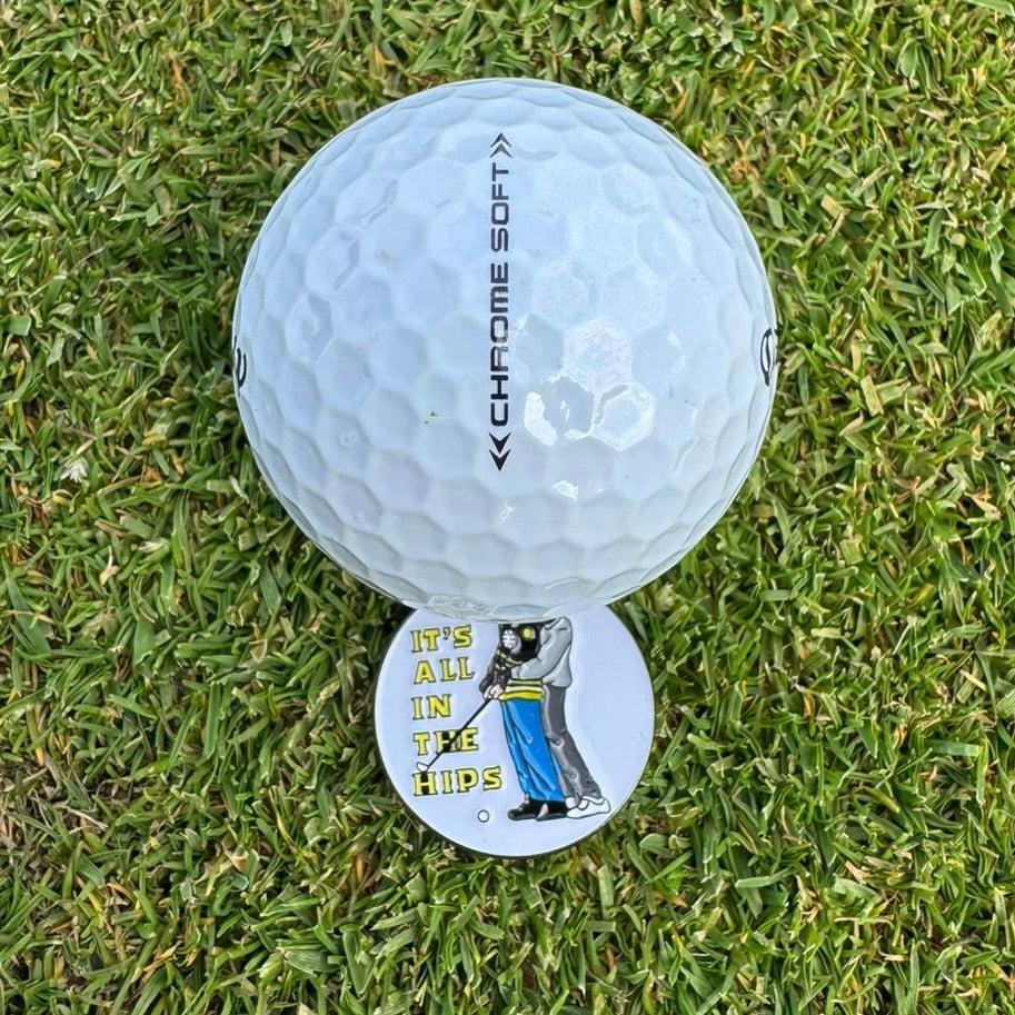 It's All in the Hips - Golf Ball Marker
