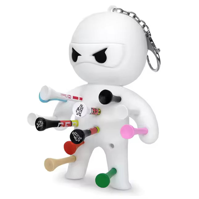 Ninja Golf Tee Holder Keychain – Holds Up to 13 Tees
