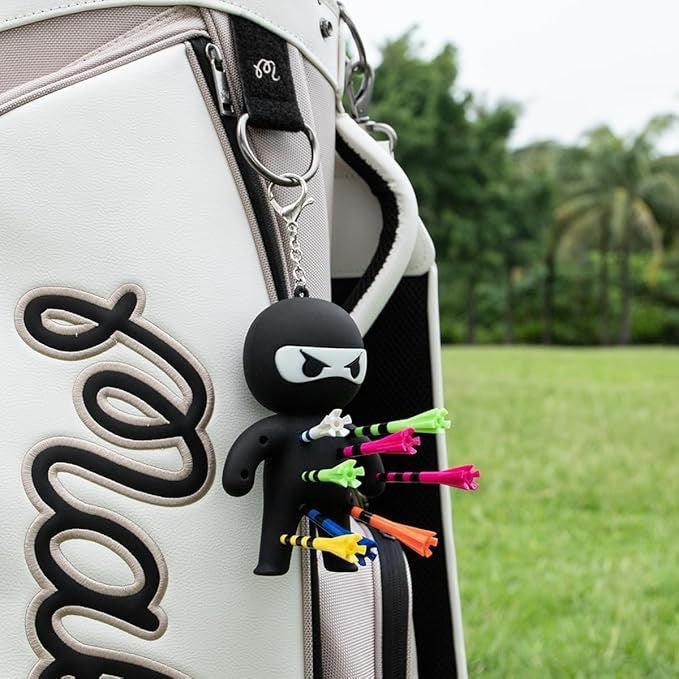Ninja Golf Tee Holder Keychain – Holds Up to 13 Tees