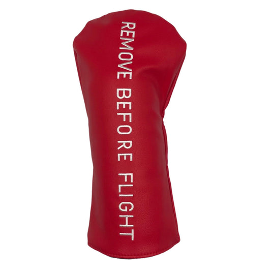 Remove Before Flight Red - Golf Driver Headcover